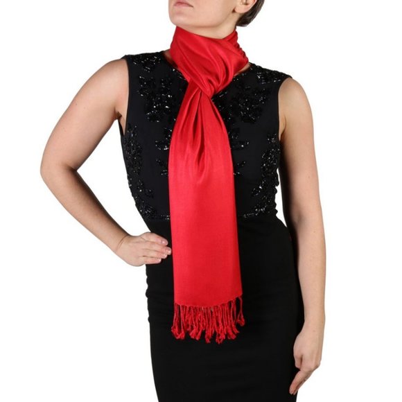 PASHMINA Wool Luxury Winter Scarf Shawl Evening Wrap with Tassels - Picture 7 of 7